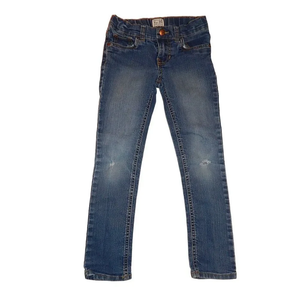 Children’s Place girls 6X/7 super skinny stretch adjustable‑waist jeans